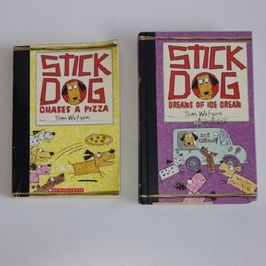 Scholastic Stick Dog Book Set - Yellow and Purple